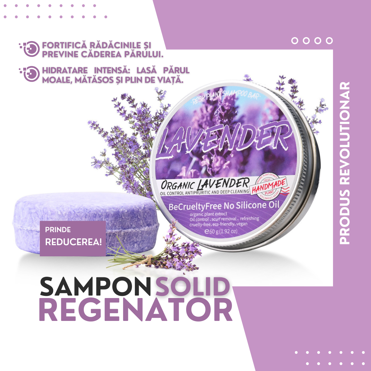 Șampon Natural cu Lavandă